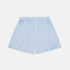 Mid Blue Micro-Check Cotton Boxer Shorts