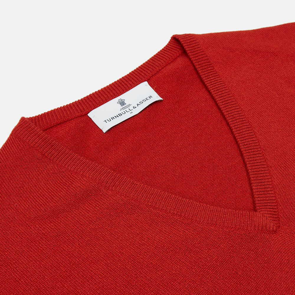 red cashmere sweater