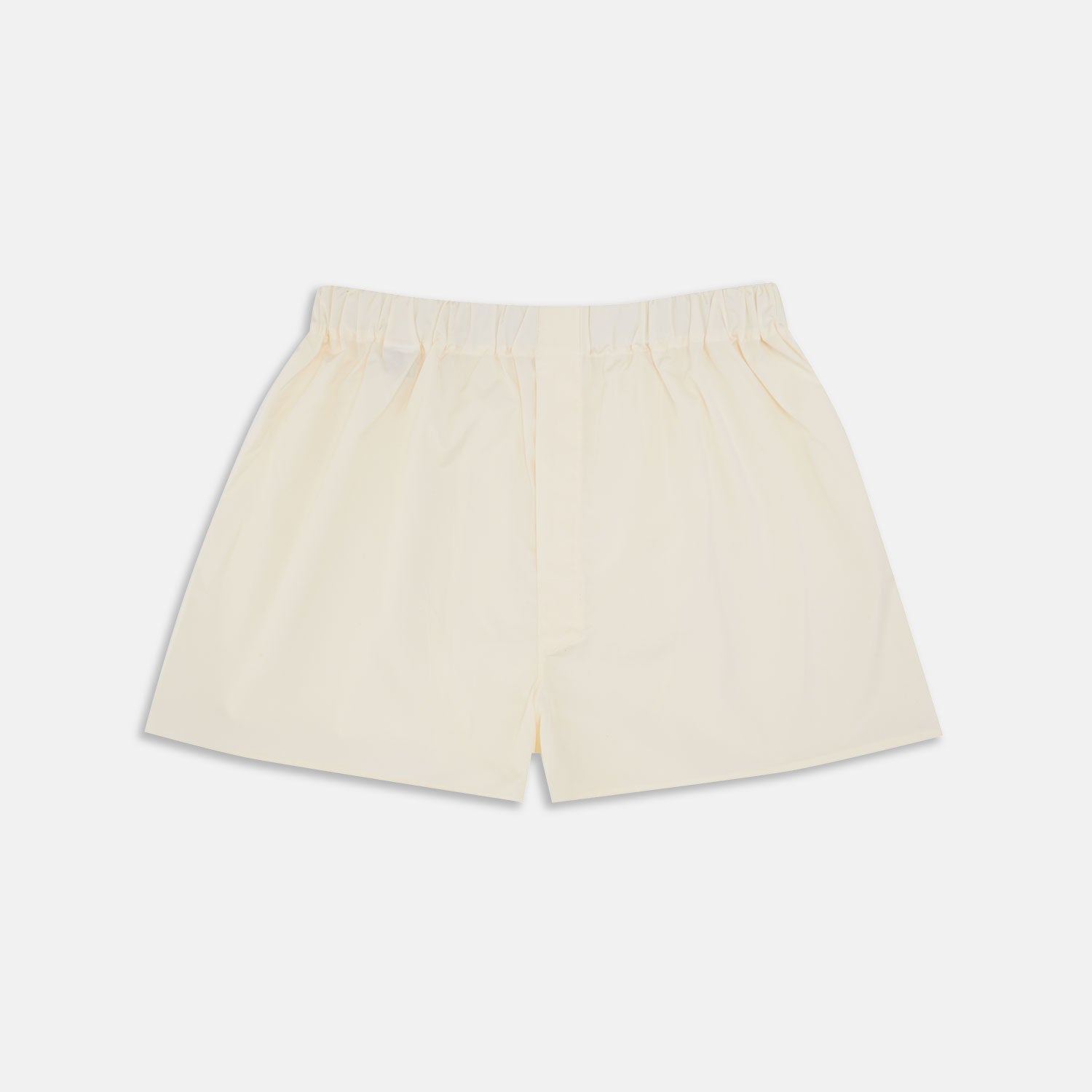 Plain Cream Cotton Boxer Shorts | Turnbull & Asser