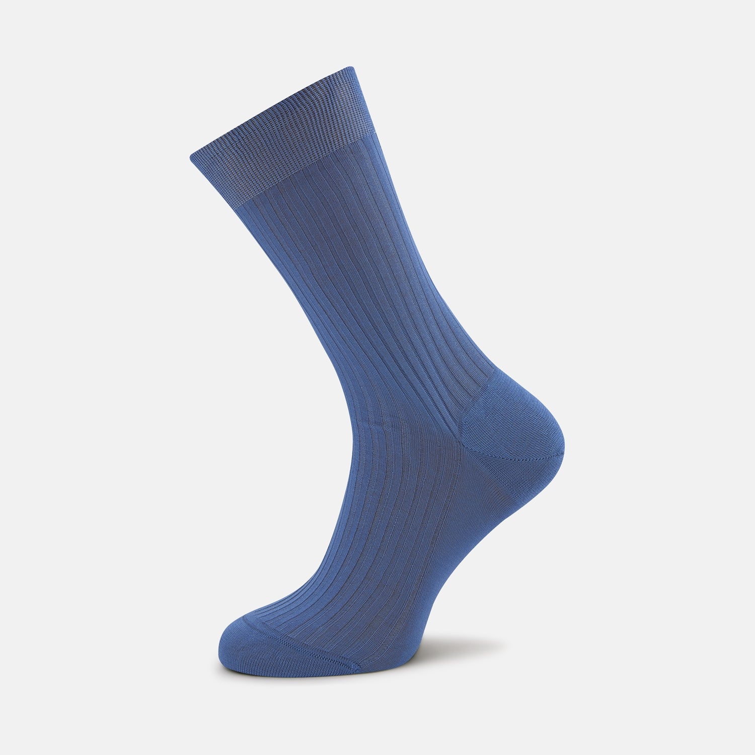 Denim Blue Short Pure Cotton Socks | Turnbull & Asser