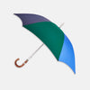 Blue and Green Umbrella with Chestnut Crook