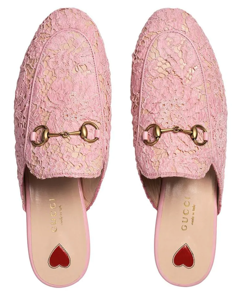 Pink Princetown Lace Mules – Monlux