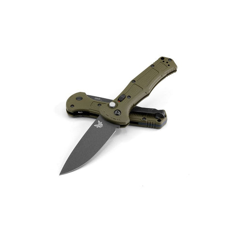 Benchmade Knives: 4300BK-02 CLA - Push-Button Auto - OD Green G-10