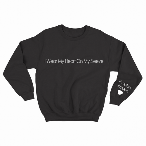 heart on my sleeve jumper