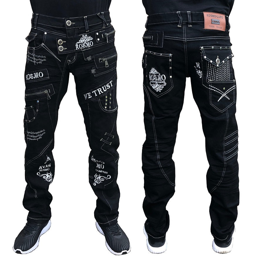 Kosmo Lupo Black Jeans KM051-1 – Survival Streetwear