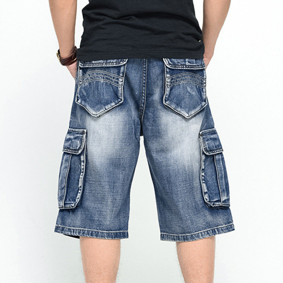 Cargo Denim Walk Shorts - Big Man Shorts#R#– Survival Streetwear