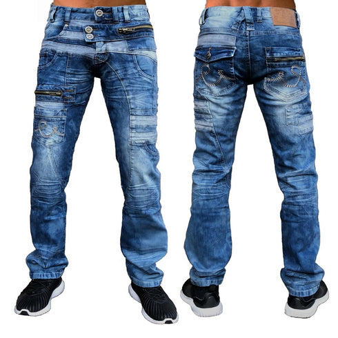 Stretch Denim Blue Washed Jeans – Survival Streetwear