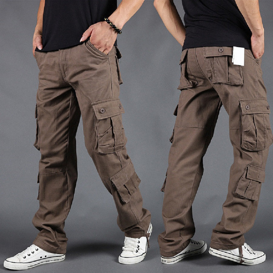 Mens Cargo Pants Regular Fit 8 Pockets | Sizes 31-42 | Free Shipping ...