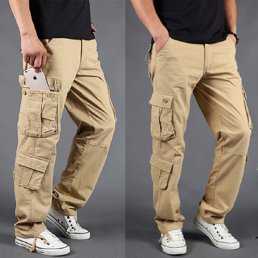 Mens Cargo Pants Regular Fit 8 Pockets Sizes 3142 Free Shipping