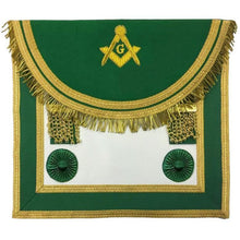 Load image into Gallery viewer, Scottish Rite Master Mason Handmade Embroidery Apron - Green | Regalia Lodge