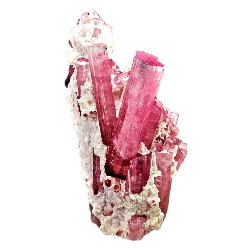 Tourmaline Rose brute minéraux cristaux