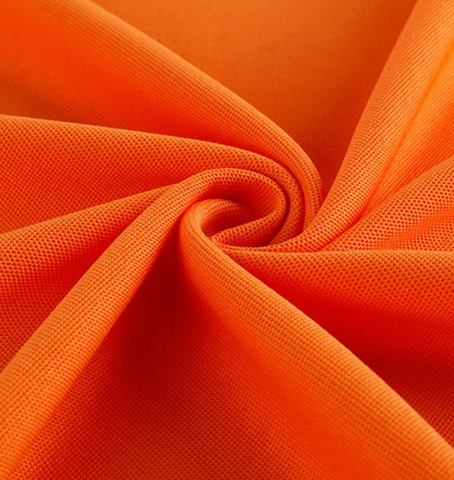 A close up of Polyester fabric used for a polo shirt