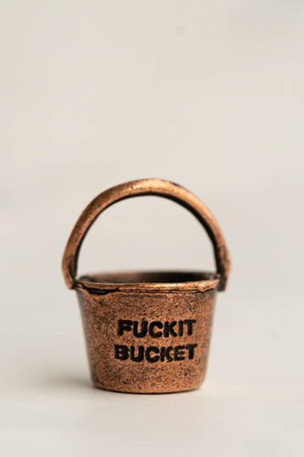 Fuckit Bucket™ Keychain Silver