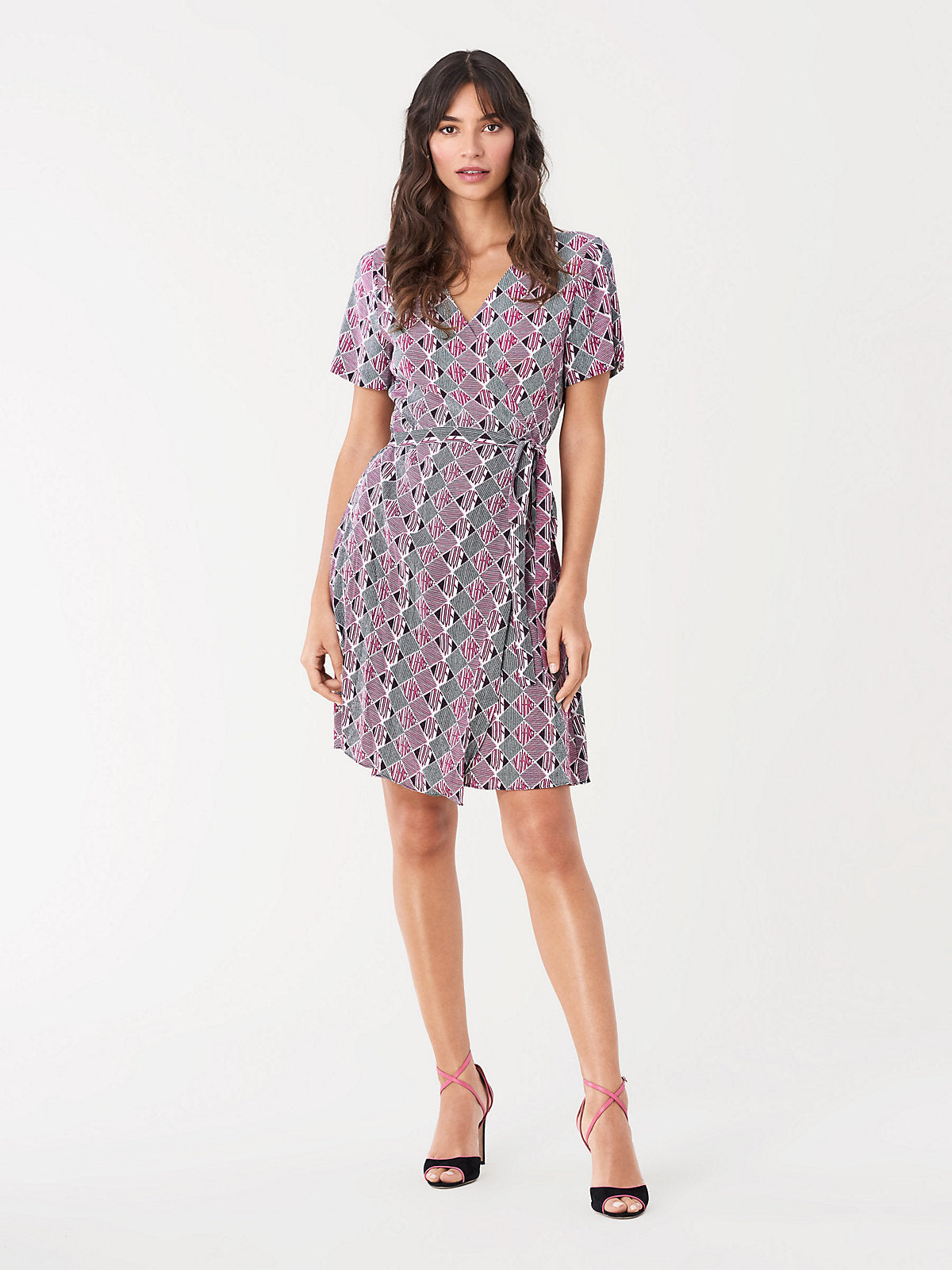 savilla mini wrap dress