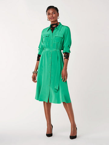 hatsu new silk crepe de chine shirt dress