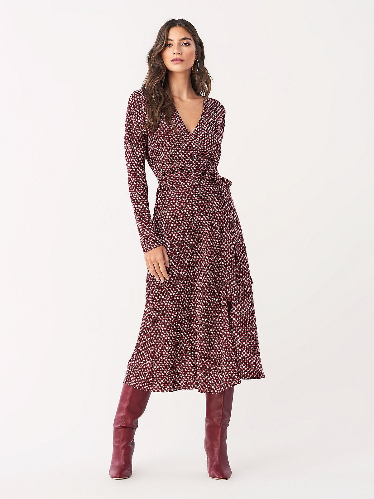 wrap dress stretch