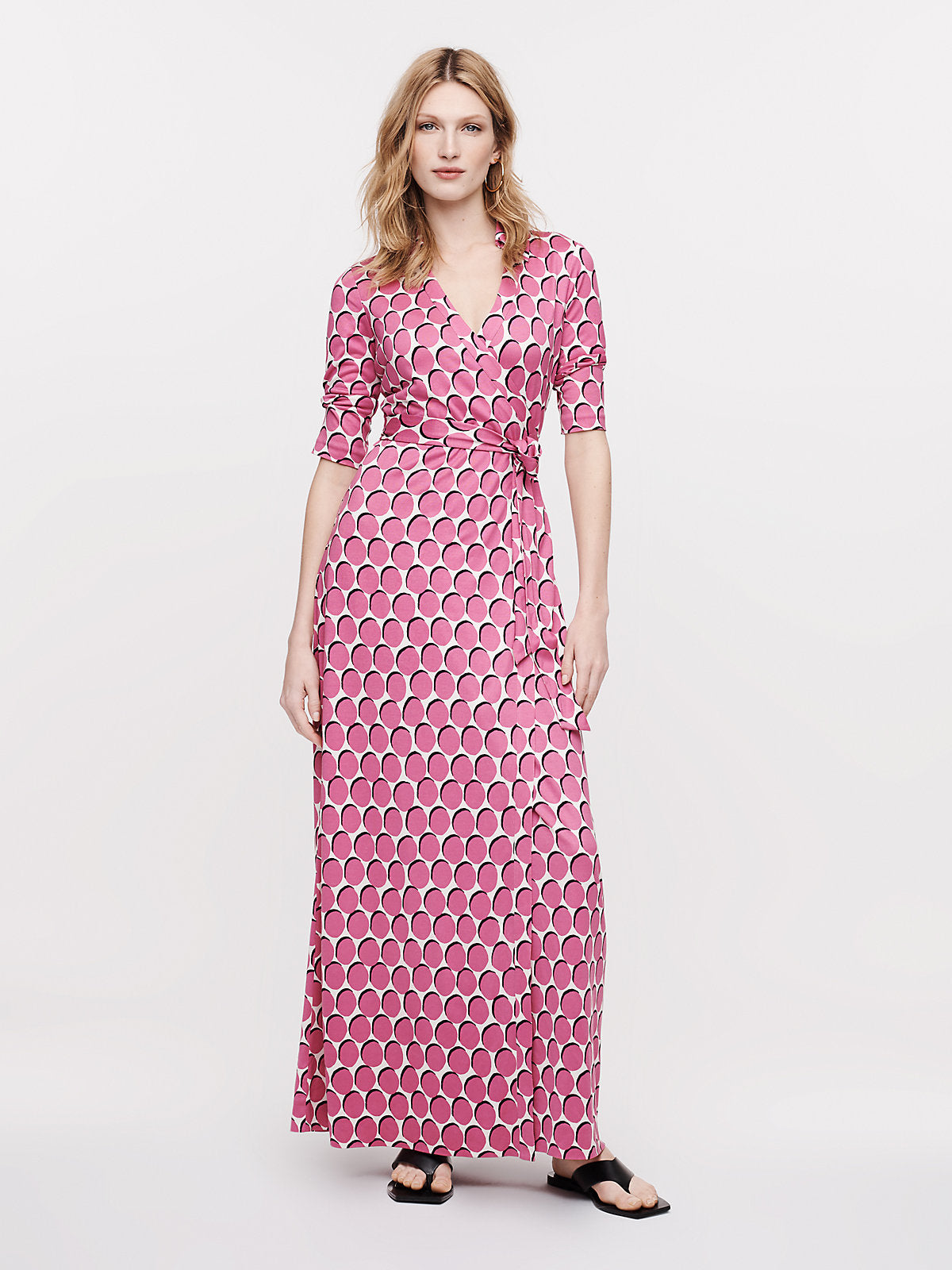 abigail silk jersey wrap dress