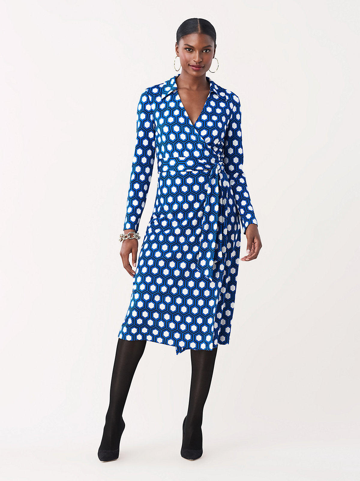 dvf midi wrap dress