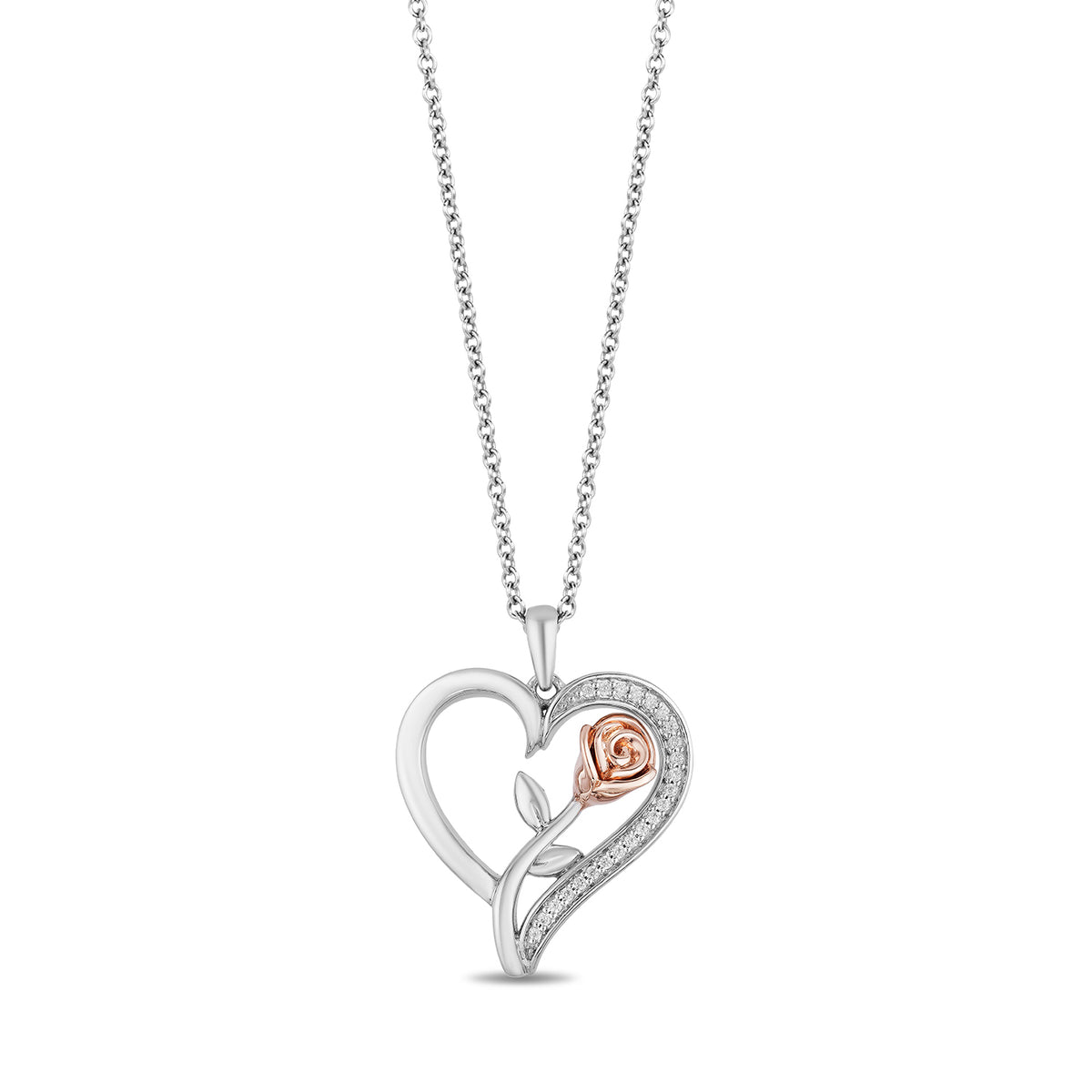 disney enchanted rose gold necklace