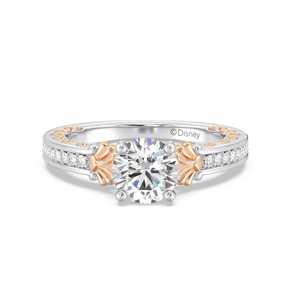 Enchanted Star Lab Grown Diamond 14K Gold Ariel Two-Tone In-Lay Engagement Ring