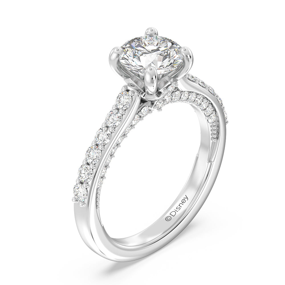 Enchanted Star Lab Grown Diamond Aurora Engagement Ring with Hidden Accent Details