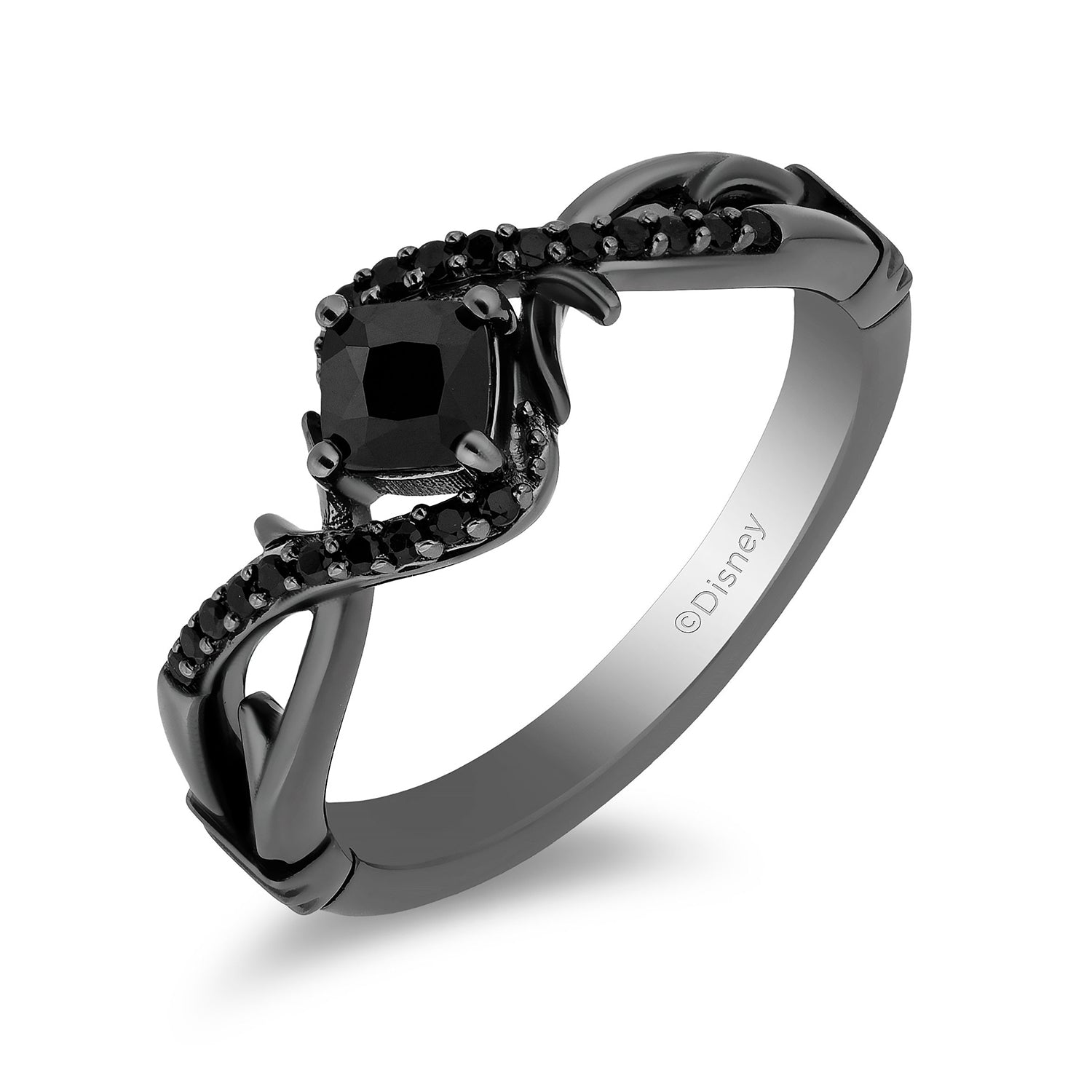 porselein Vaderlijk Ik heb een contract gemaakt Disney Maleficent Inspired Diamond Ring Black Rhodium 1/10 CTTW | Enchanted  Disney Fine Jewelry