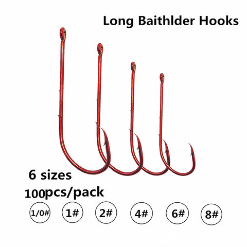 Fishing Hooks Freshwater  Long Shank Baitholder Bait Offset Barbed Worm  Carp Hook – Micoolar