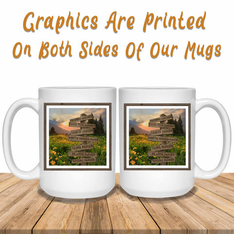 Glade Of Buttercups White Mug Graphics Printed Both Sides