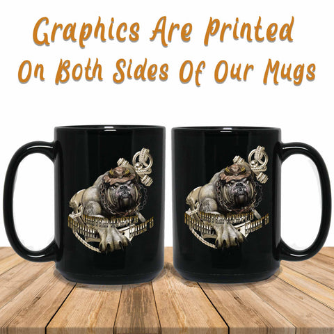 Marine Corps Devil Dog Black Graphics Printed Both Sides