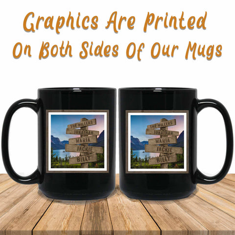 Mountain And Lake V1 Mug Graphics Printed Both Sides Of Mug