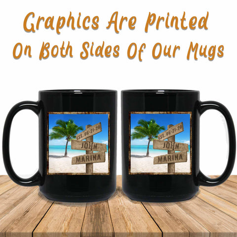Tropical Beach V1 Mug Graphics Printed Both Sides