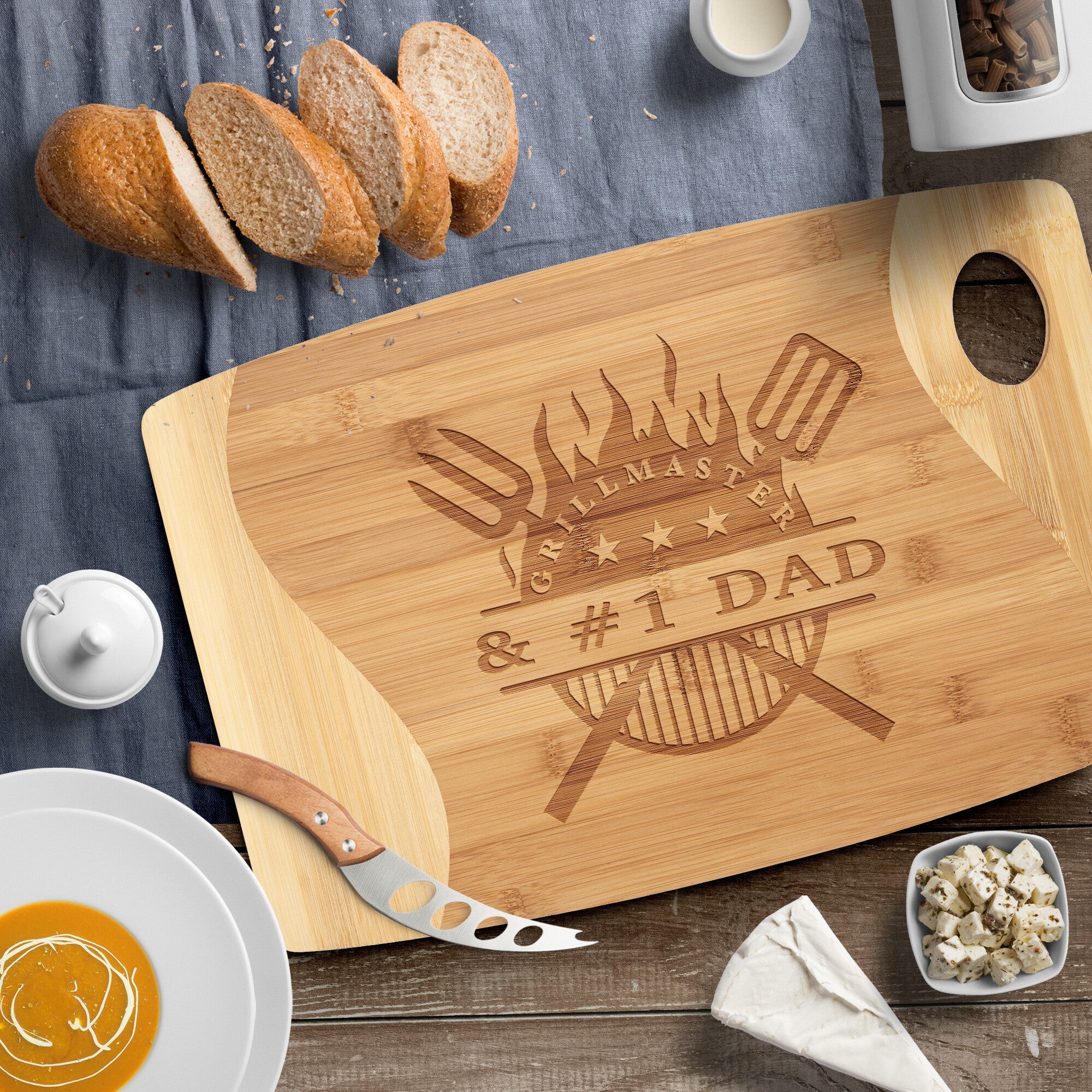 Personalized XL Maple Cutting Board - The Man, The Meat, The Legend