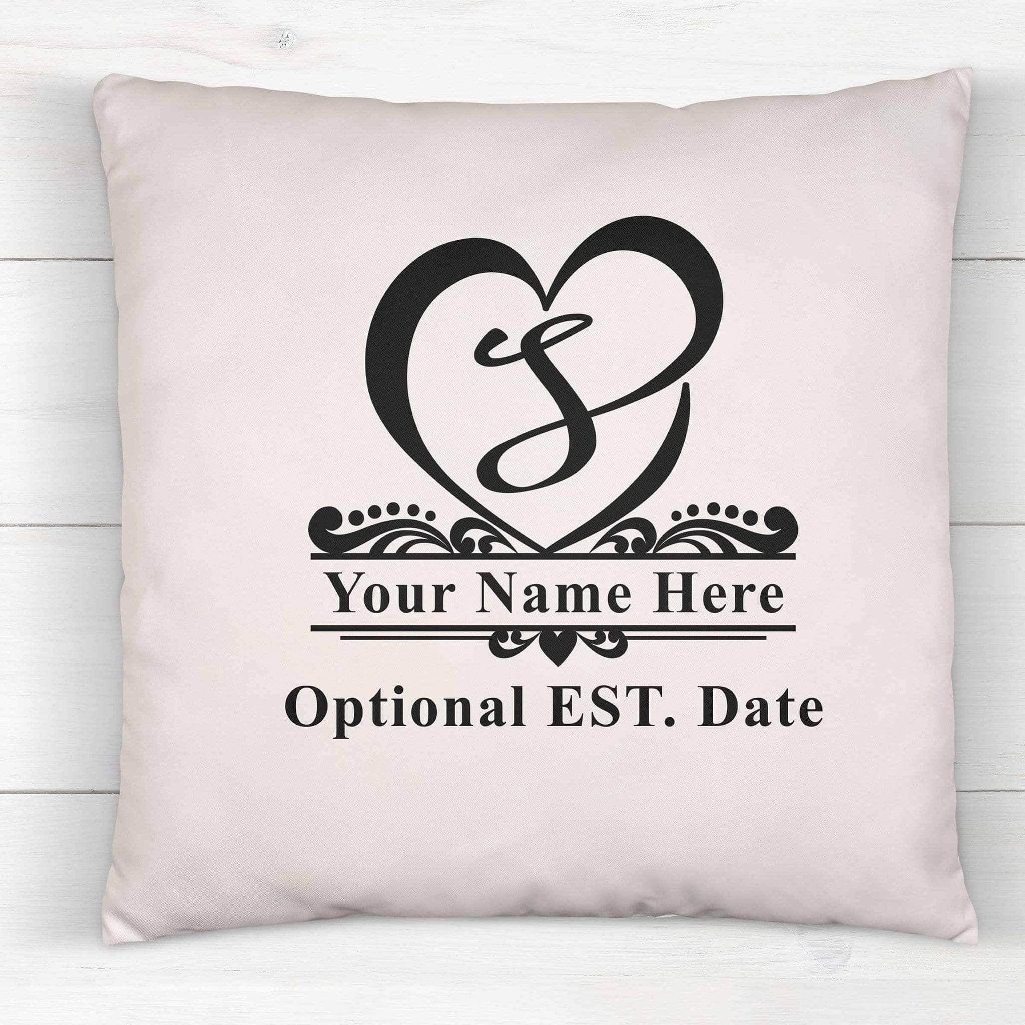 Couple's Name Pillow, Our First Date Pillow, Personalized Pillow