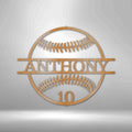 Name and Number Baseball Personalized Metal SignCustomly Gifts