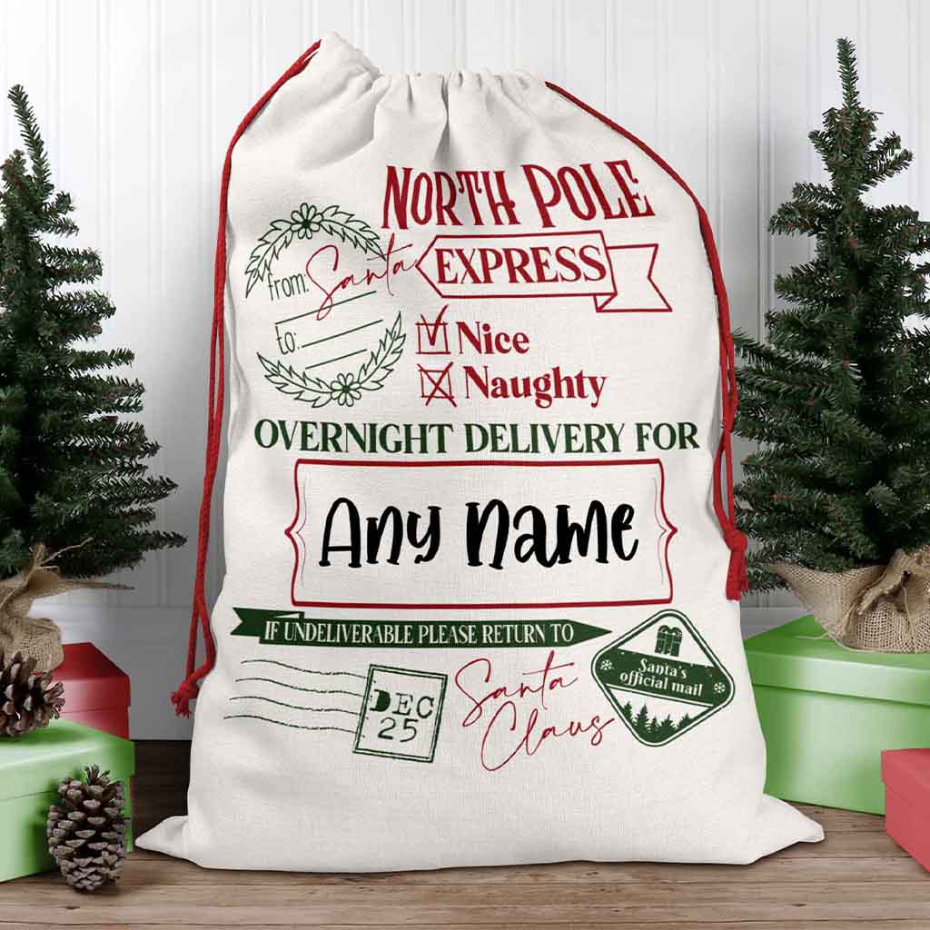 Christmas Express Special Delivery v2 Personalized Christmas Gift Sack