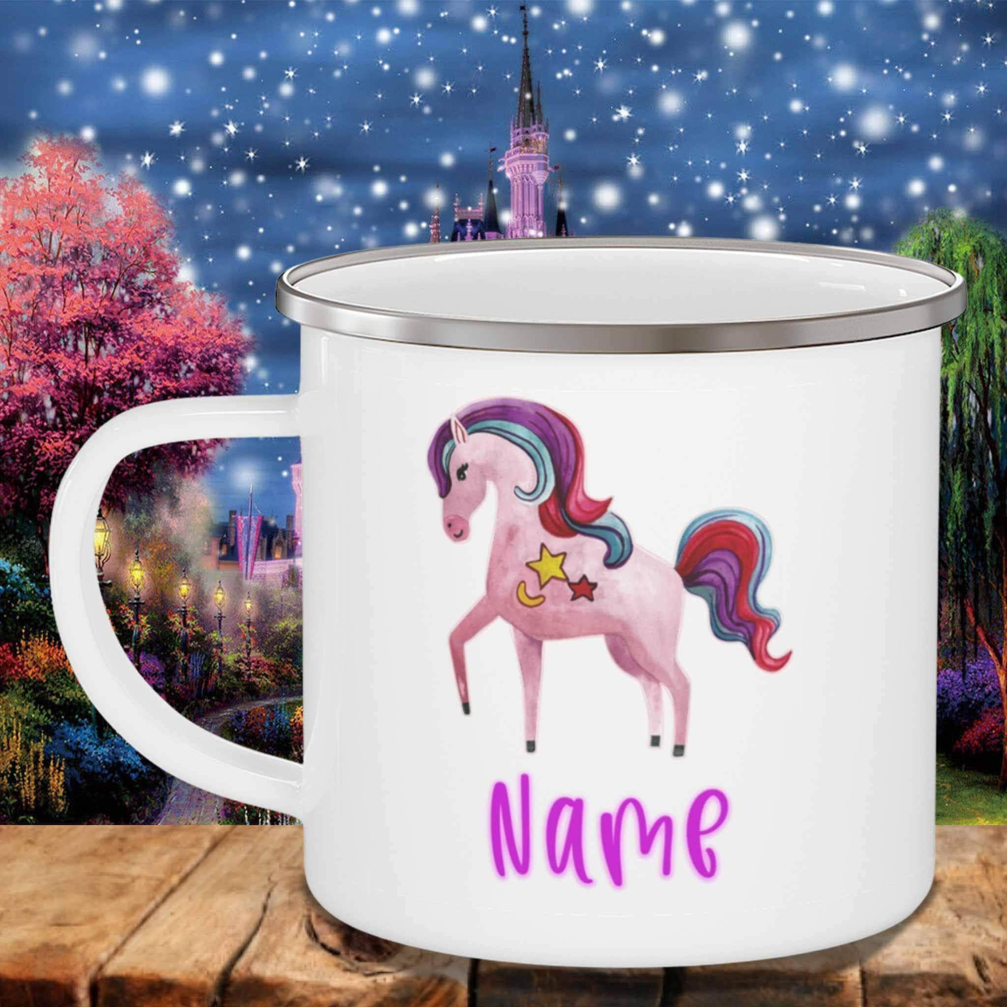 Personalized Outer Space Dinosaurs Mug Gift for Kids Kids Mugs Personalized  Gift Space Enamel Mug for Boys Girls Toddlers Custom Mug 