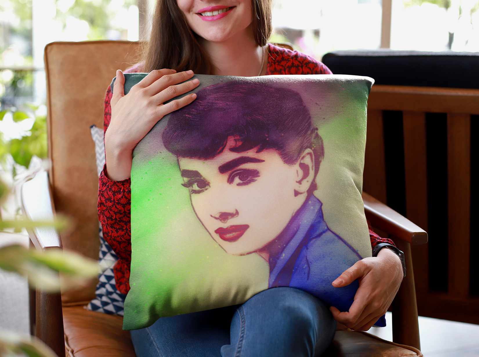 Retro Audrey Hepburn Colourful Art