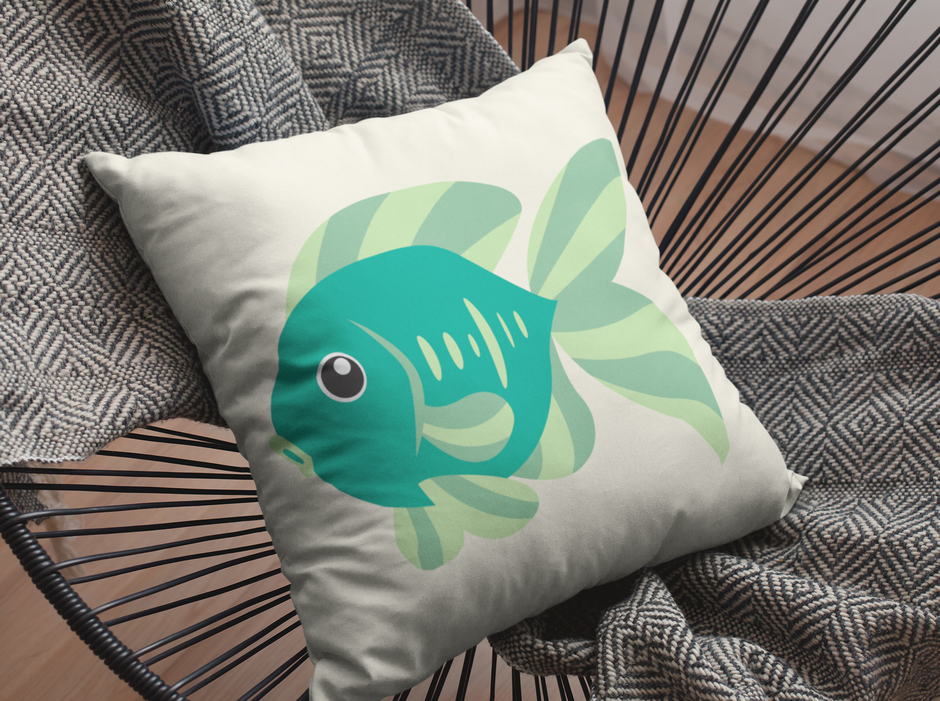 Big Green Cartoon Fish