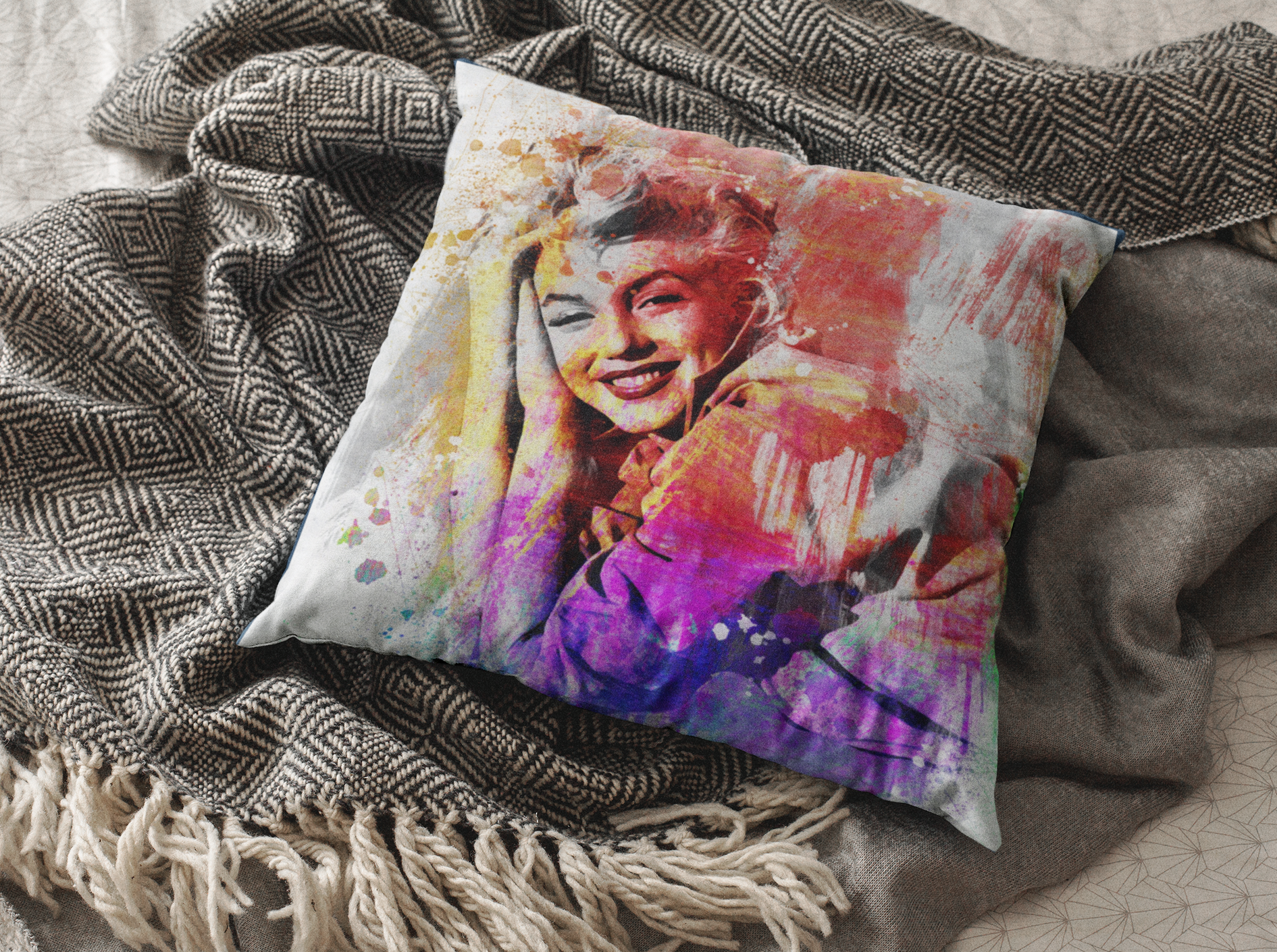 Retro Marilyn Monroe Colourful Paint