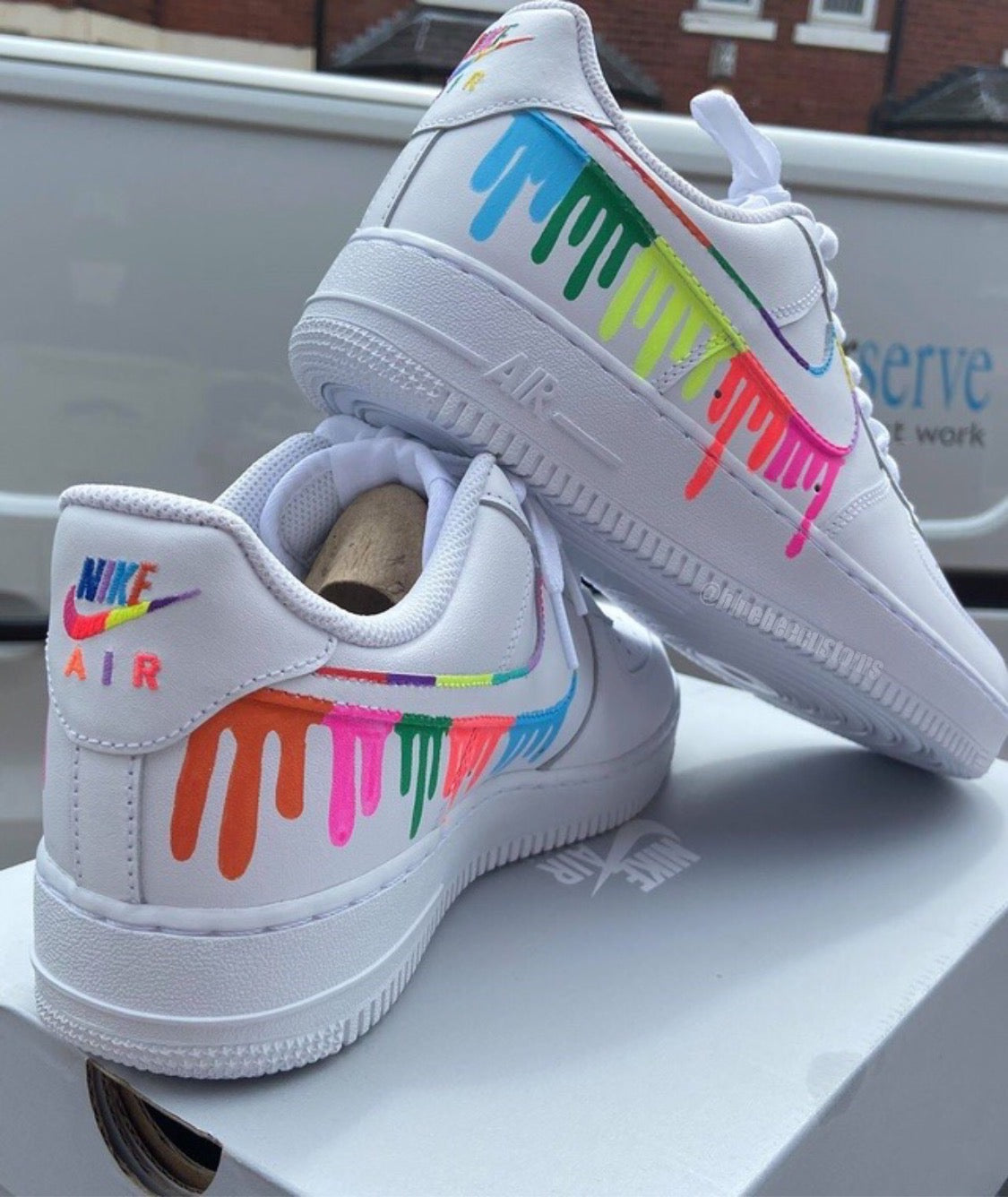 rainbow drip air force 1