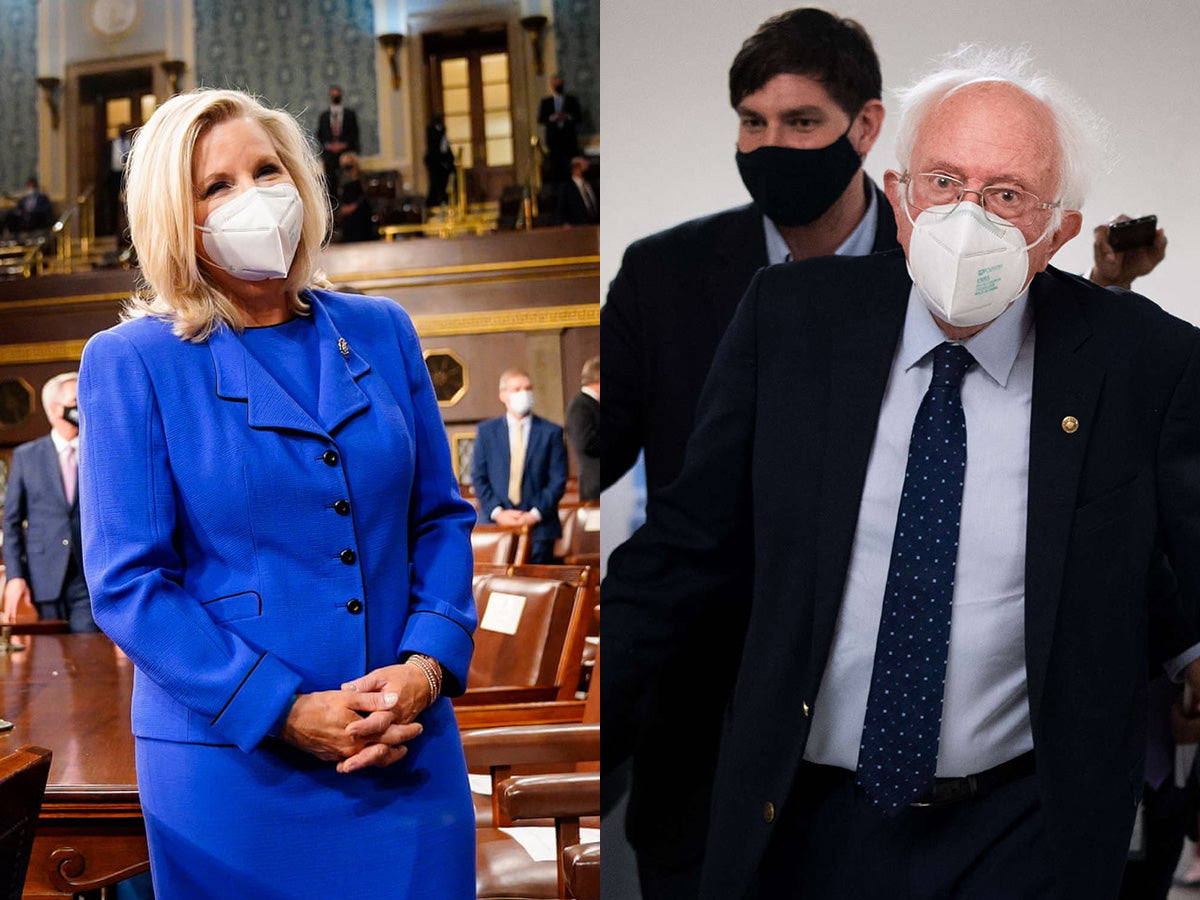 Bernie sanders liz Cheney powecom KN95 respirator mask