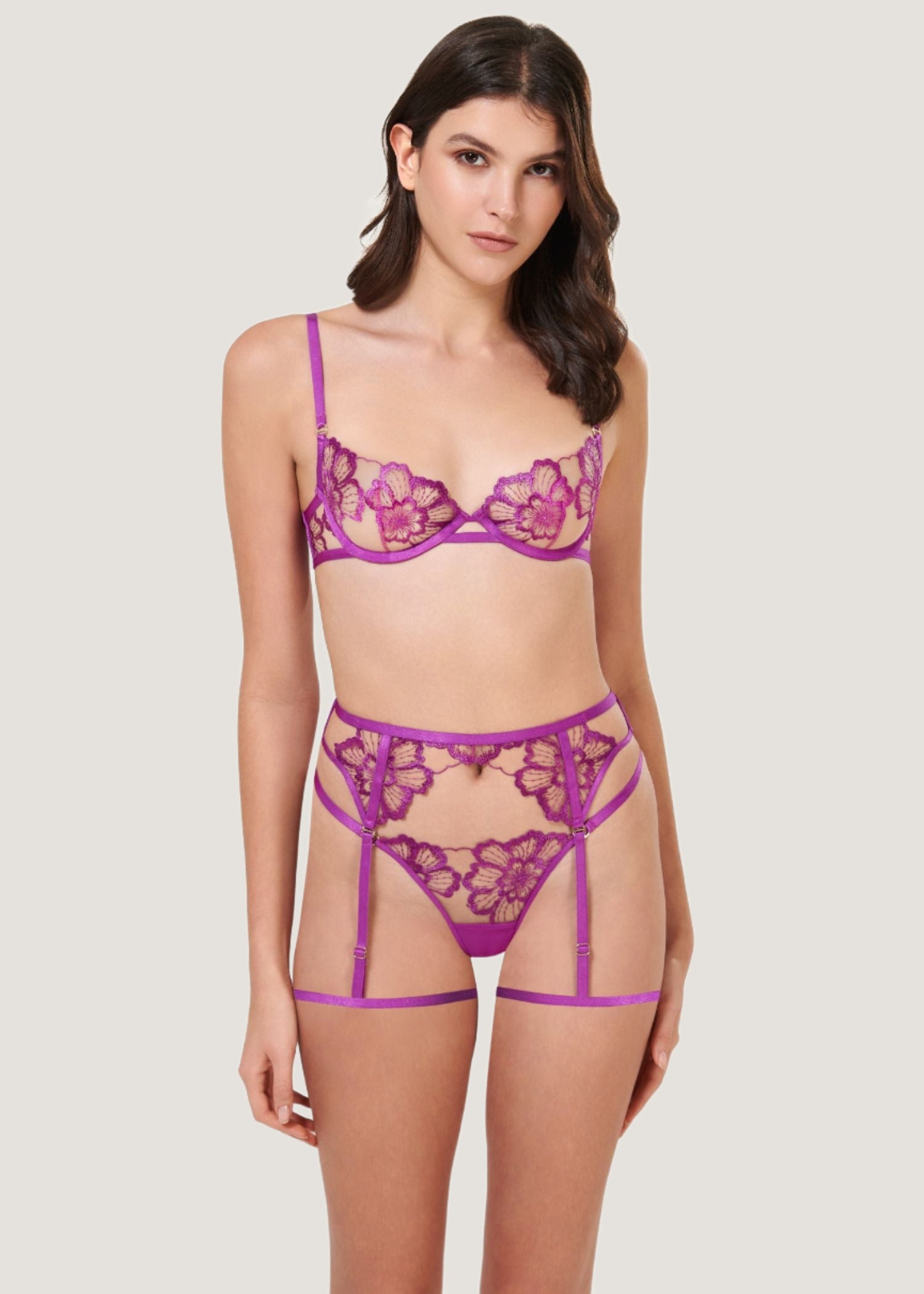 Catalina Brief (Bright Violet / Sheer)