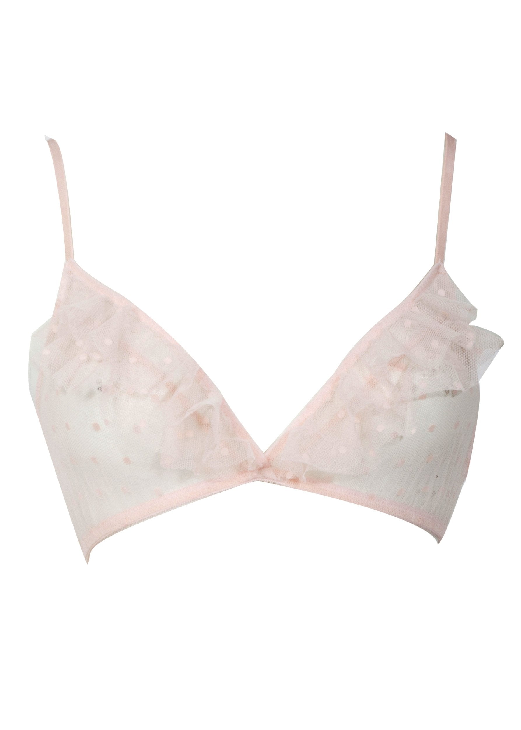 Coucou Lola Ruffle Bralette (Pale Rose)