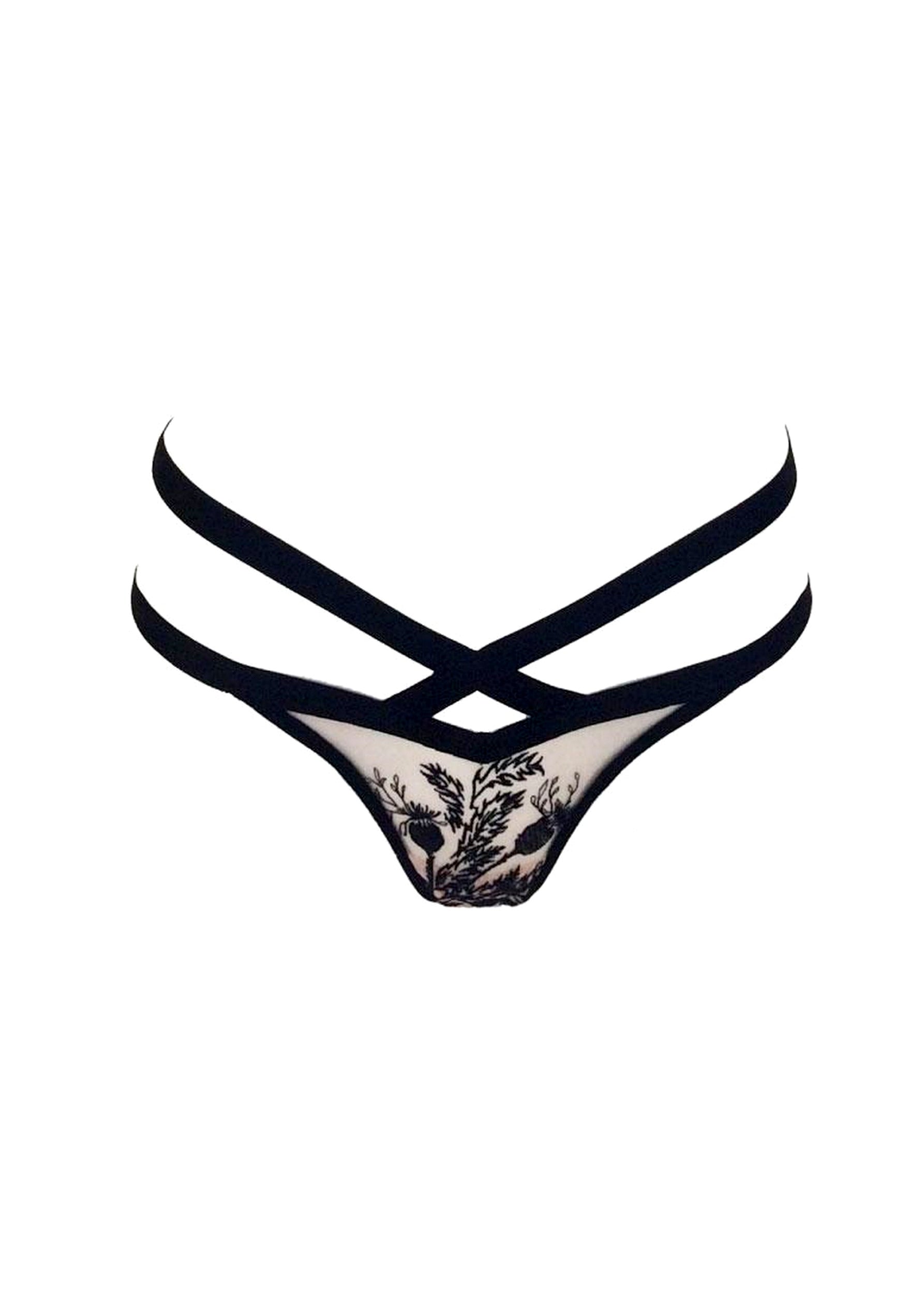 Verona Embroidered Thong