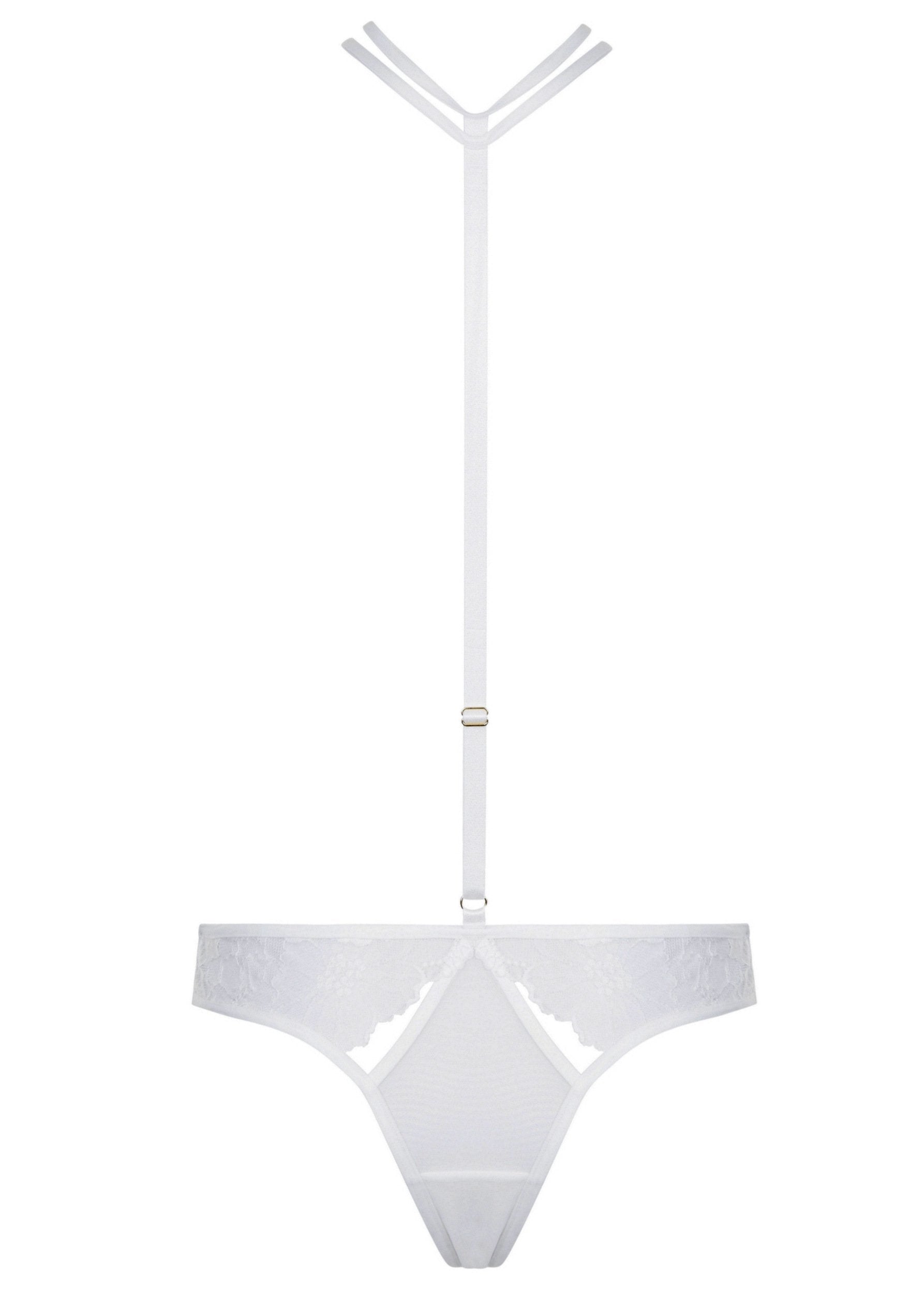 Emerson (Ivory) Lace and Mesh Harness Brief