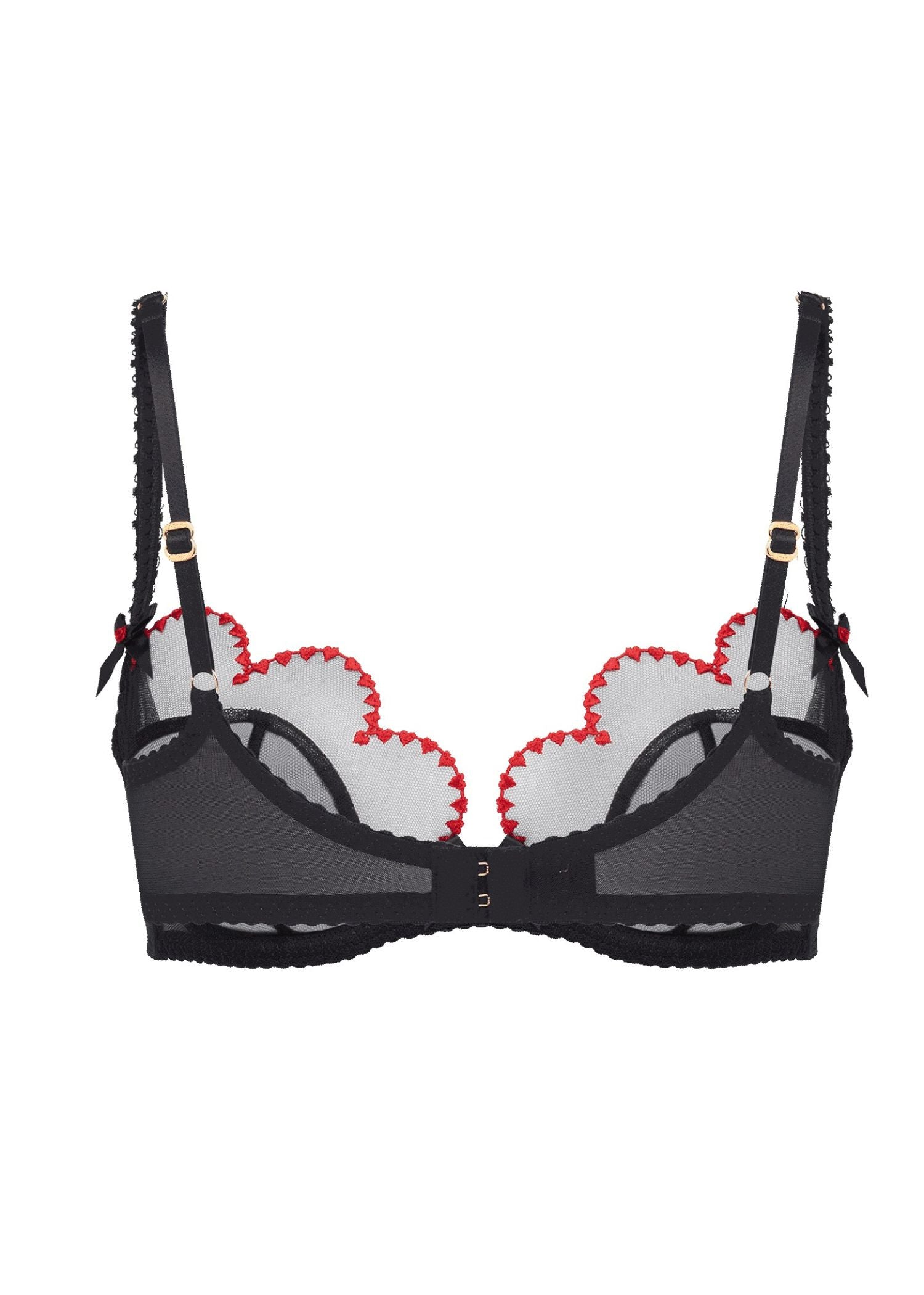 Lorna Heart Bra (Black / Red)