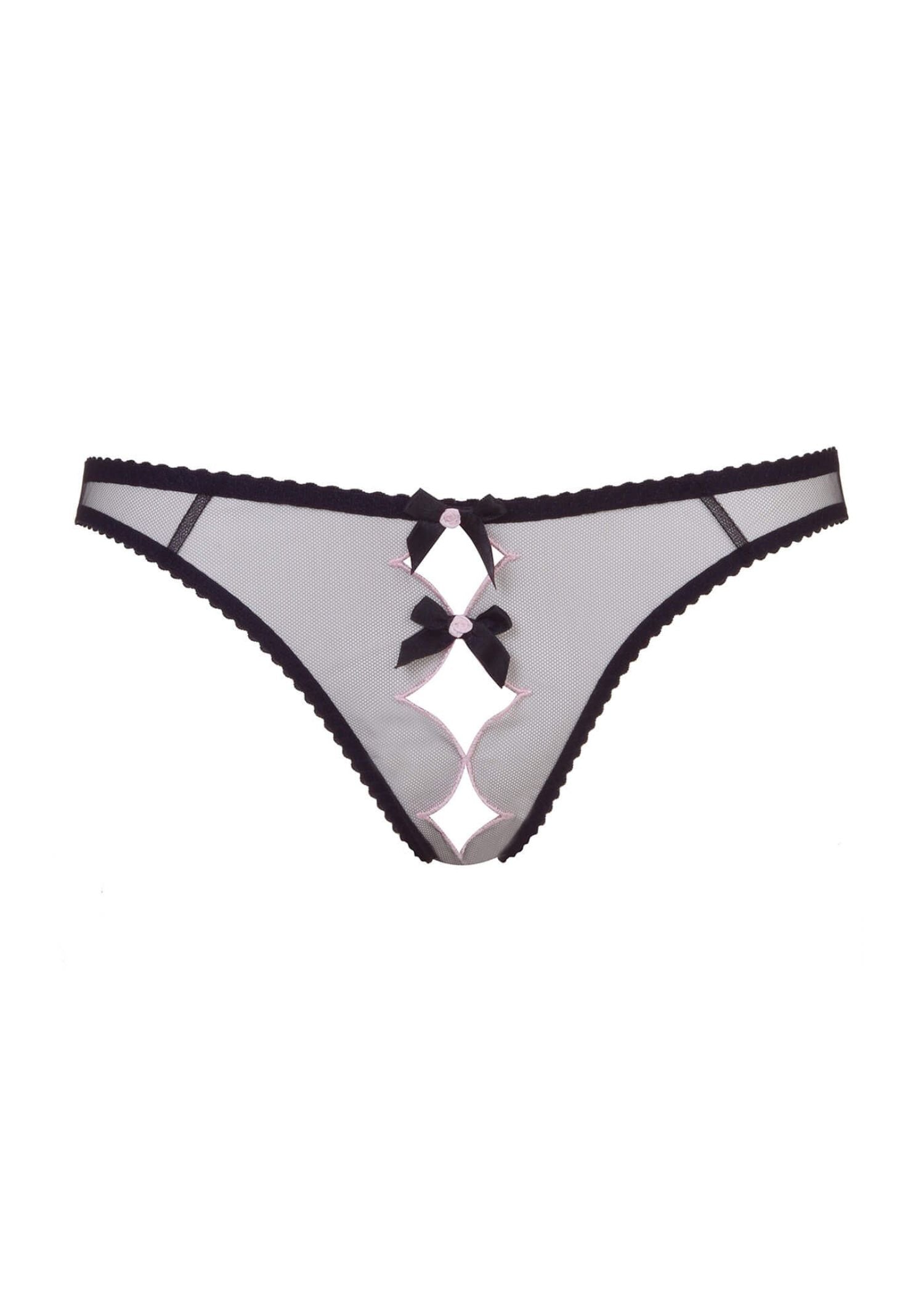 Lorna Ouvert Brief (Black/Pink)