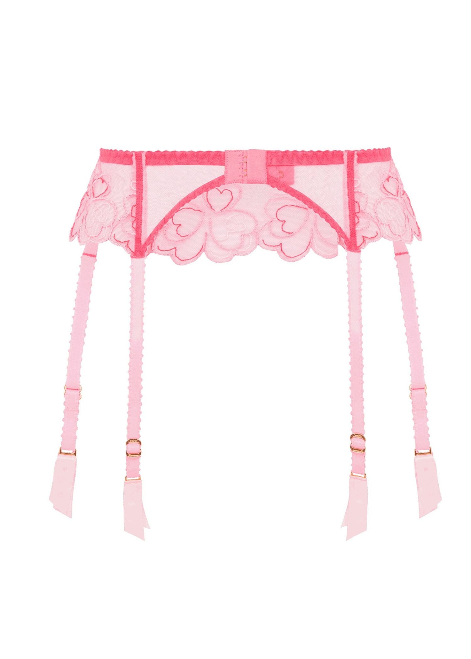 Maysie Suspender (Fuchsia / Baby Pink)