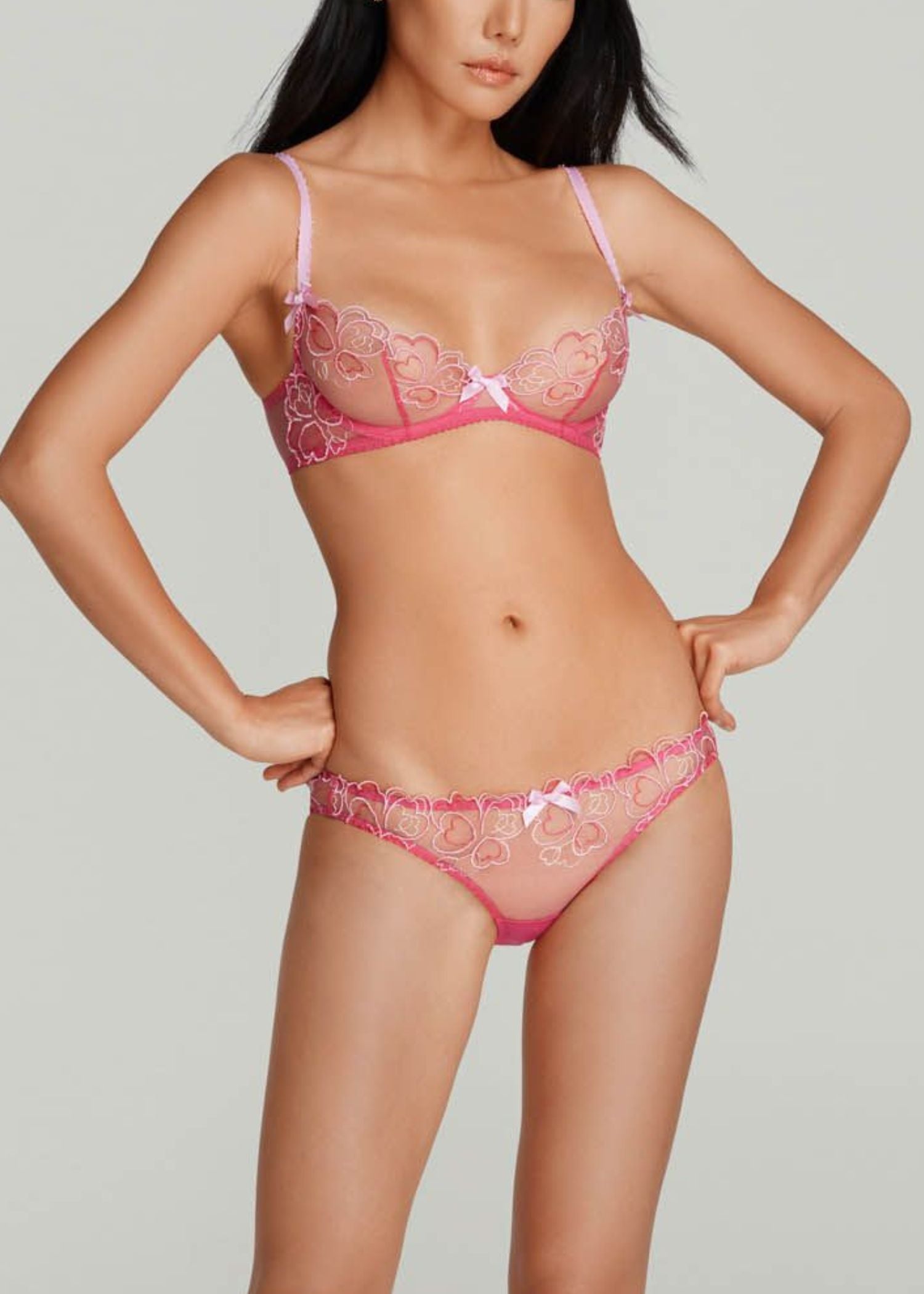 Maysie Bra (Fuchsia / Baby Pink)