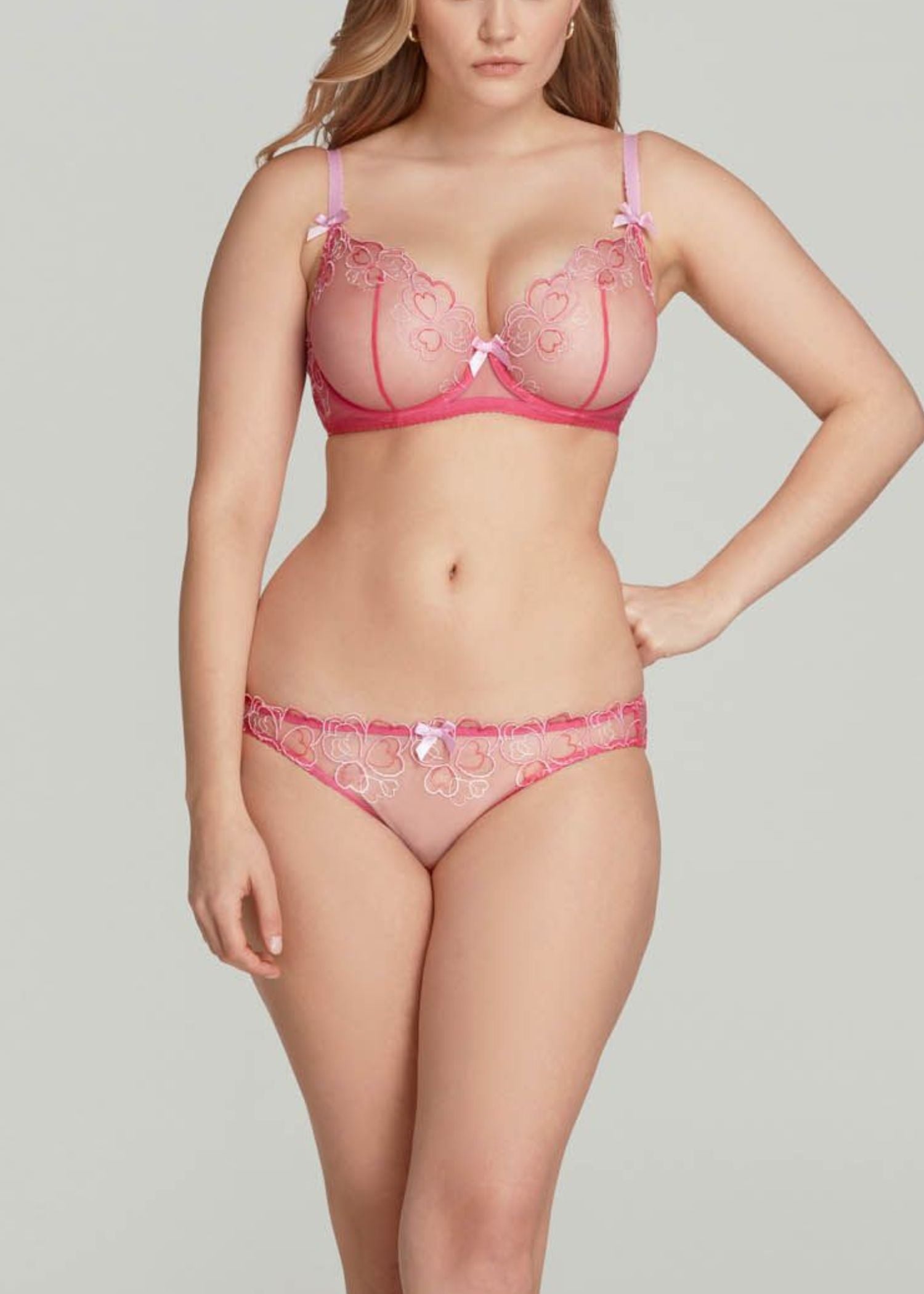 Maysie Bra (Fuchsia / Baby Pink)